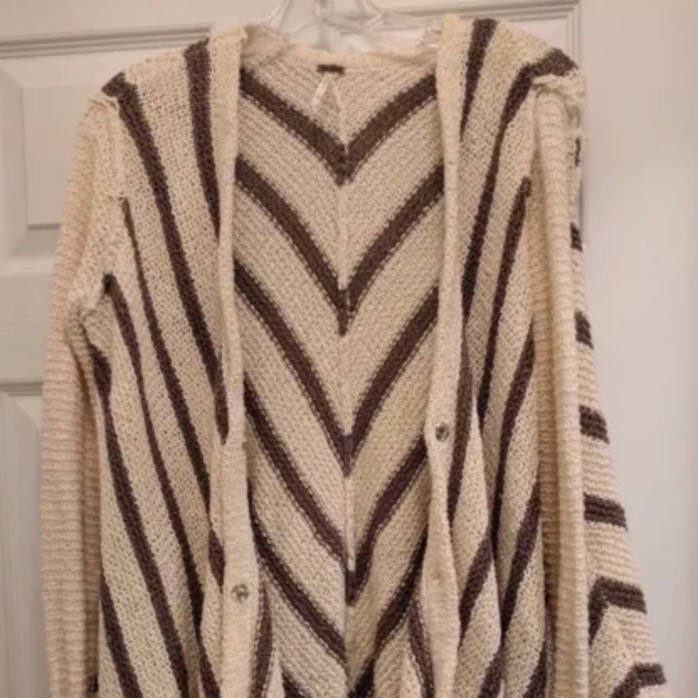 Free People Circle Back Cardigan XS striped